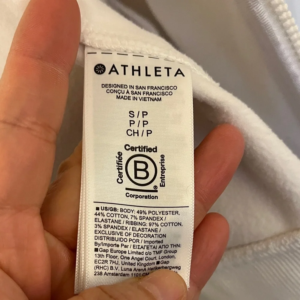 Athleta Women's White Zip Hoodie - Picture 6 of 6